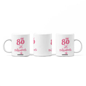 80 And Fabulous Coffee Mug 80th Birthday Gifts For Women Grandma Aunt 1946 Present TB10 Print Your Wear