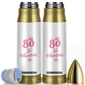 80 And Fabulous Bullet Tumbler 80th Birthday Gifts For Women Grandma Aunt 1946 Present TB10 White Print Your Wear