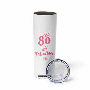 80 And Fabulous Skinny Tumbler 80th Birthday Gifts For Women Grandma Aunt 1946 Present TB10 Print Your Wear
