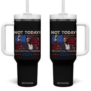 Trump 2024 Tumbler With Handle Not Today You Can't Kill Freedom TB10 One Size: 40 oz Black Print Your Wear