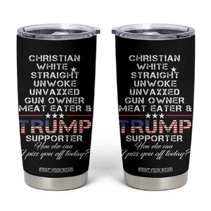 Trump Supporter Christian Tumbler Cup White Straight Unwoke Unvaxxed TB10 Black Print Your Wear