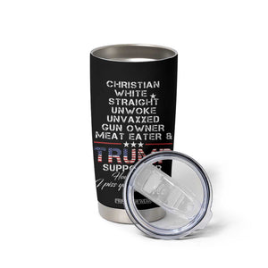 Trump Supporter Christian Tumbler Cup White Straight Unwoke Unvaxxed TB10 Print Your Wear
