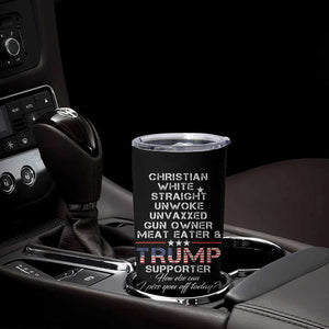 Trump Supporter Christian Tumbler Cup White Straight Unwoke Unvaxxed TB10 Print Your Wear