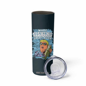 Trump 2024 Fisherman Angler Gift Skinny Tumbler Make Fishing Great Again Ryder Cup TB10 Print Your Wear
