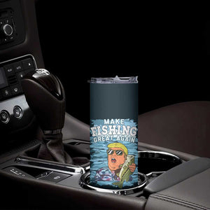 Trump 2024 Fisherman Angler Gift Skinny Tumbler Make Fishing Great Again Ryder Cup TB10 Print Your Wear
