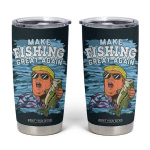 Trump 2024 Fisherman Angler Gift Tumbler Cup Make Fishing Great Again Ryder Cup TB10 Green Print Your Wear
