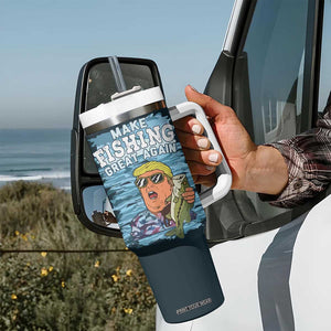 Trump 2024 Fisherman Angler Gift Tumbler With Handle Make Fishing Great Again Ryder Cup TB10 Print Your Wear