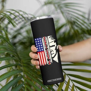 Pro Republican Vote Trump 2024 Skinny Tumbler USA American Flag TB10 Print Your Wear