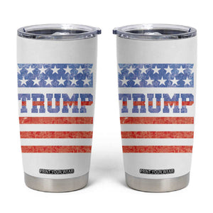 Trump Tumbler Cup 45 47 2024 American Election Republican Conservative US Flag TB10 White Print Your Wear