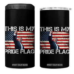 Trump 2024 4 in 1 Can Cooler Tumbler This Is My Pride Flag US TB10 One Size: 16 oz Black Print Your Wear