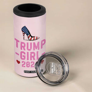 Trump Girl 2024 4 in 1 Can Cooler Tumbler High Heel Stilettos American Flag US Election TB10 Print Your Wear
