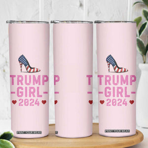 Trump Girl 2024 Skinny Tumbler High Heel Stilettos American Flag US Election TB10 Print Your Wear