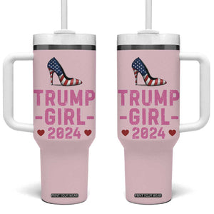 Trump Girl 2024 Tumbler With Handle High Heel Stilettos American Flag US Election TB10 One Size: 40 oz Pink Print Your Wear