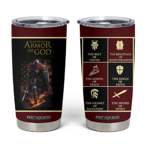 Pastor Appreciation Gifts Tumbler Cup Put The Full Armor Of God Christian Believers Pastors TB10 Black Print Your Wear