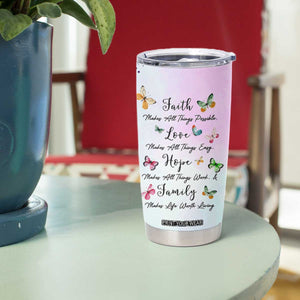 Christian Gifts For Women Tumbler Cup Faith Mothers Day Bible Verse Encouragement Gifts Flower Coffee Cup TB10 Print Your Wear