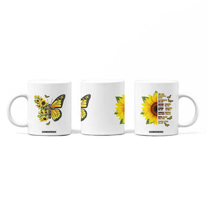 Sunflower Christian Gifts for Women Coffee Mug Flower Inspiration Religious Bible Verse Encouragement TB10 Print Your Wear