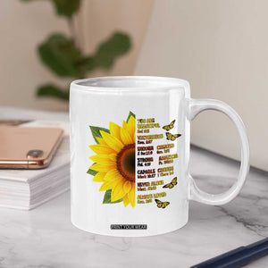 Sunflower Christian Gifts for Women Coffee Mug Flower Inspiration Religious Bible Verse Encouragement TB10 Print Your Wear