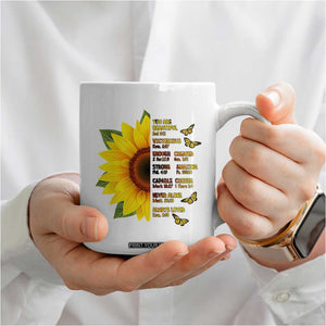 Sunflower Christian Gifts for Women Coffee Mug Flower Inspiration Religious Bible Verse Encouragement TB10 Print Your Wear