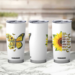 Sunflower Christian Gifts for Women Tumbler Cup Flower Inspiration Religious Bible Verse Encouragement TB10 Print Your Wear