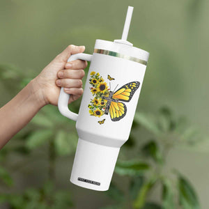 Sunflower Christian Gifts for Women Tumbler With Handle Flower Inspiration Religious Bible Verse Encouragement TB10 Print Your Wear