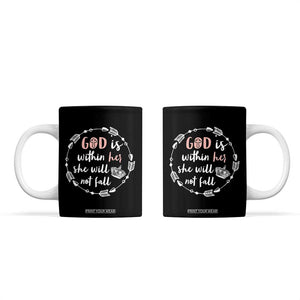 Religious Gift For Her Coffee Mug God Is Within Her She Will Not Fall Bible Verse TB10 Black Print Your Wear