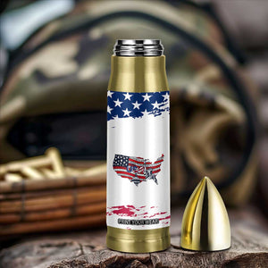 American Flag Patriotic Bullet Tumbler Land Of The Free Because Of The Brave USA Flag TB10 Print Your Wear