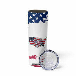 American Flag Patriotic Skinny Tumbler Land Of The Free Because Of The Brave USA Flag TB10 Print Your Wear