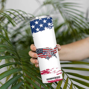 American Flag Patriotic Skinny Tumbler Land Of The Free Because Of The Brave USA Flag TB10 Print Your Wear