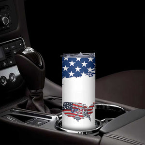American Flag Patriotic Skinny Tumbler Land Of The Free Because Of The Brave USA Flag TB10 Print Your Wear