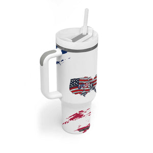 American Flag Patriotic Tumbler With Handle Land Of The Free Because Of The Brave USA Flag TB10 Print Your Wear