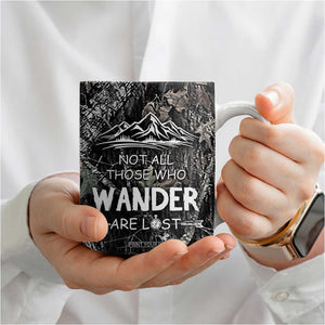 Bigfoot Camping Coffee Mug Not All Who Wander Are Lost Sasquatch TB10 Print Your Wear