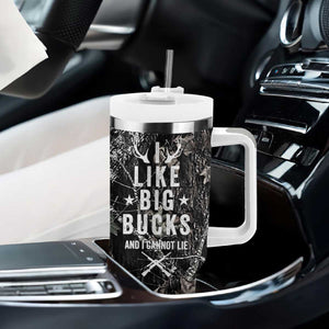 Funny Hunting Tumbler With Handle Camo Deer American Flag I Like Big Bucks I Cannot Lie TB10 Print Your Wear