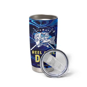 Funny Fishing Gift Tumbler Cup Reel Cool Dad Gifts American Flag TB10 Print Your Wear