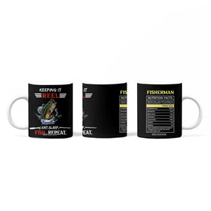 Funny Fishing Coffee Mug Keeping It Reel Fisherman Fathers Day Gifts TB10 Print Your Wear