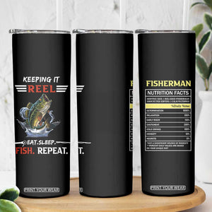 Funny Fishing Skinny Tumbler Keeping It Reel Fisherman Fathers Day Gifts TB10 Print Your Wear