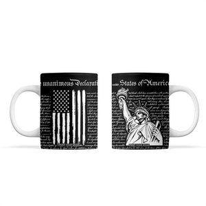 American Patriotic Gift Coffee Mug US Constitution We The People 4th Of July Independence Day TB10 Black Print Your Wear