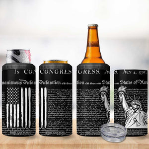 American Patriotic Gift 4 in 1 Can Cooler Tumbler US Constitution We The People 4th Of July Independence Day TB10 Print Your Wear