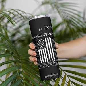 American Patriotic Gift Skinny Tumbler US Constitution We The People 4th Of July Independence Day TB10 Print Your Wear