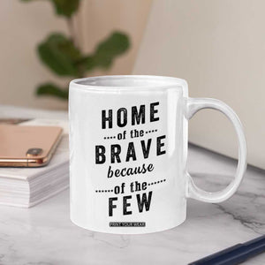 American Flag Patriotic Coffee Mug Land Of The Free Because Of The Brave Bald EagleUSA Flag TB10 Print Your Wear