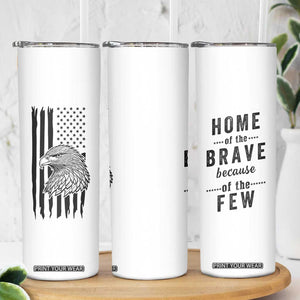 American Flag Patriotic Skinny Tumbler Land Of The Free Because Of The Brave Bald EagleUSA Flag TB10 Print Your Wear