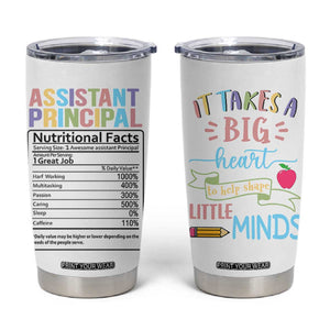 Assistant Principal Gifts Tumbler Cup AP Appreciation Gifts Back to School TB10 White Print Your Wear