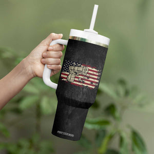 Gun Lovers Tumbler With Handle Money Cant Buy Happiness But It Can Buy Guns Retro USA Flag TB10 Print Your Wear