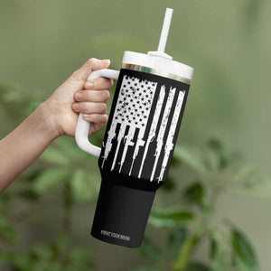 Gun Lovers Tumbler With Handle Enjoy Long Romantic Walks To The Gun Shop USA Flag TB10 Print Your Wear