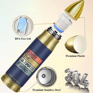 40th Birthday Bullet Tumbler Forty The Ultimate F Word 1986 Funny 40 Year Old Birthday Gift