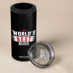 Worlds Best Boss 4 in 1 Can Cooler Tumbler Gifts for Office Bosses Coworkers Leaders Managers TB10 Print Your Wear