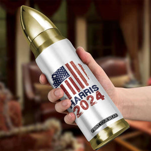 Harris 2024 Bullet Tumbler Kamala Madam Vice President Fans Of Harris Gift Retro American USA Flag TB10 Print Your Wear