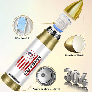 Kamala 2024 Bullet Tumbler 47 th President USA America 2024 Election Flag TB10 Print Your Wear