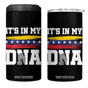 Venezuelan Blood Inside Me 4 in 1 Can Cooler Tumbler Its In My DNA Venezuela Flag Heritage Pride TB10 One Size: 16 oz Black Print Your Wear