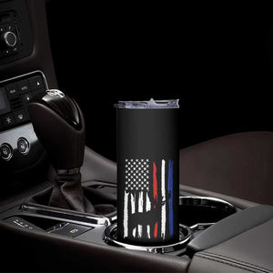 Hunting Gifts For Men Skinny Tumbler Id Rather Be In The Woods Deer Hunting American Flag TB10 Print Your Wear
