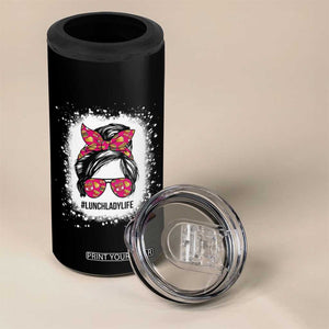 Lunch Lady Life 4 in 1 Can Cooler Tumbler Messy Hair Woman TB10 Print Your Wear